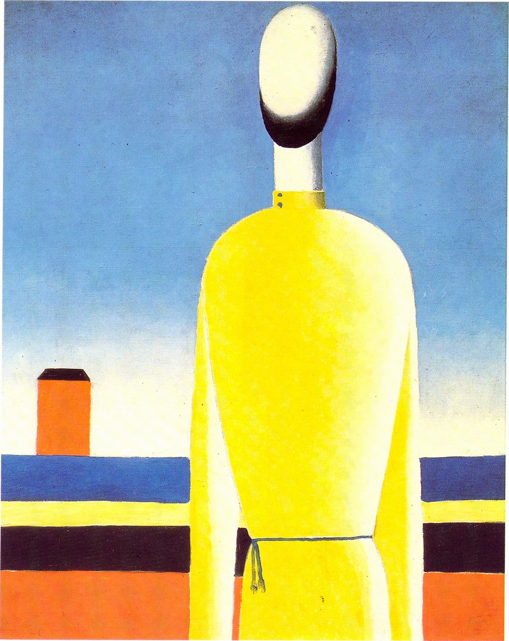 Сложное предчувствие (Торс в желтой рубашке). 1928—1932. Холст, масло. 99×79 см. Государственный Русский музей, Санкт-Петербург Сложное предчувствие (Торс в желтой рубашке). 1928—1932. Холст, масло. 99×79 см. Государственный Русский музей, Санкт-Петербург