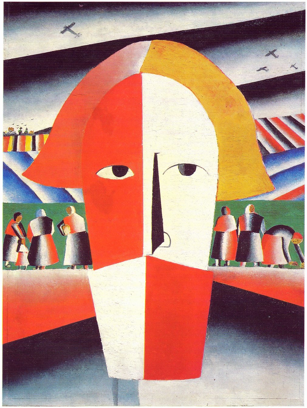 Голова крестьянина. Около 1928. Фанера, масло. 71,7×53,8 см. Государственный Русский музей, Санкт-Петербург Голова крестьянина. Около 1928. Фанера, масло. 71,7×53,8 см. Государственный Русский музей, Санкт-Петербург