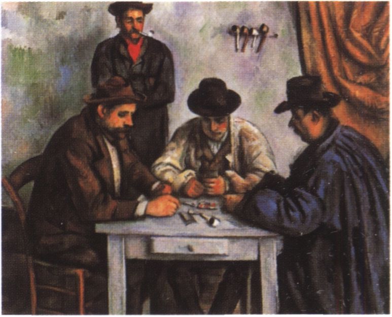 Поль Сезанн. Игроки в карты. 1890—1892. Холст, масло. 64,7×81,2 см. Нью-Йорк, Музей Метрополитен Поль Сезанн. Игроки в карты. 1890—1892. Холст, масло. 64,7×81,2 см. Нью-Йорк, Музей Метрополитен