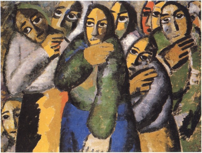 Крестьянки в церкви. Ок. 1911—1912. Холст, масло. 75×97,5 см. Амстердам, Городской музей Крестьянки в церкви. Ок. 1911—1912. Холст, масло. 75×97,5 см. Амстердам, Городской музей