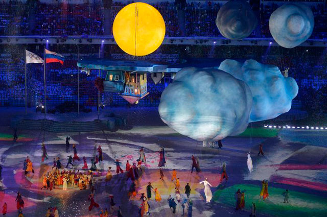 Мир Малевича, Кандинского и Шагала на церемонии закрытия XXII зимних Игр в Сочи Мир Малевича, Кандинского и Шагала на церемонии закрытия XXII зимних Игр в Сочи