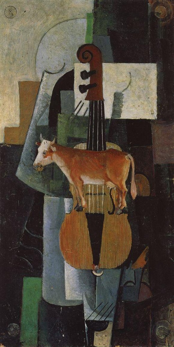 Каземир Малевич :: Корова и скрипка (1913)