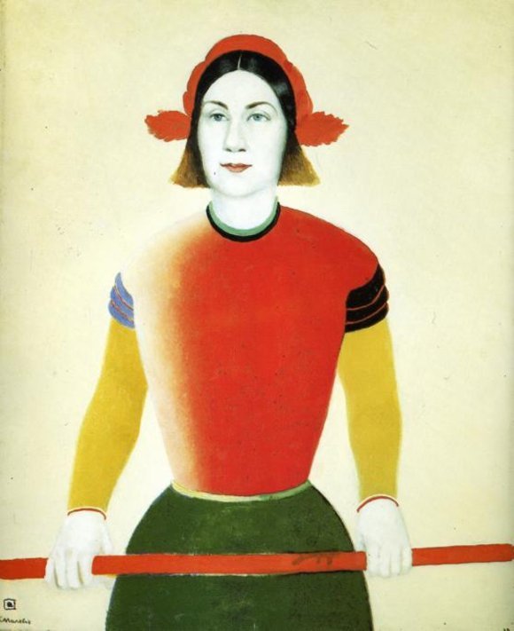 Каземир Малевич :: Girl with Red Flagpole (1933)