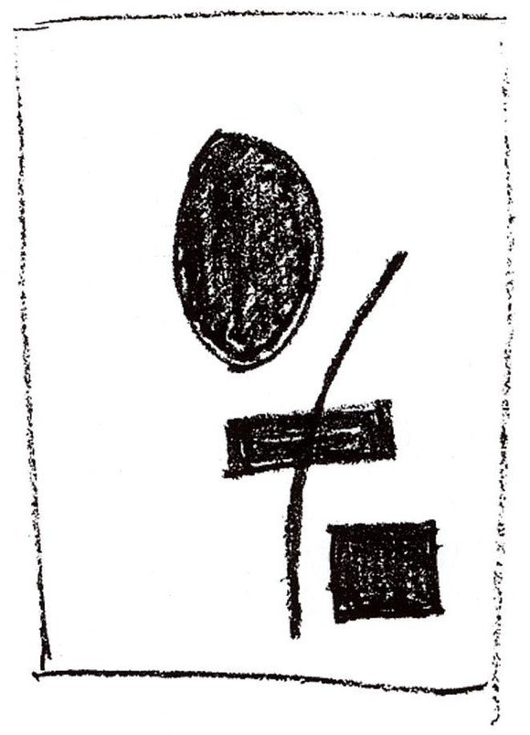 Каземир Малевич :: Овал, четырехугольник, квадрат, кривая (1920)