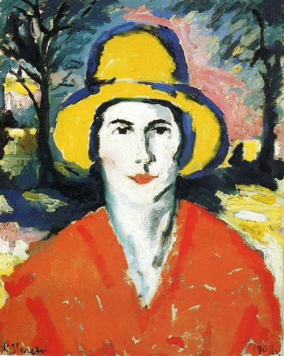 Каземир Малевич :: Портрет женщины в желтой шляпе (1930)
