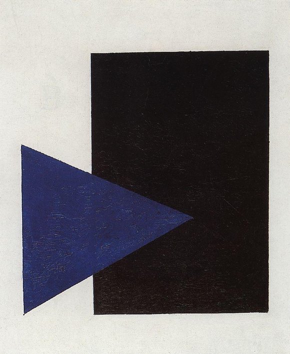 Каземир Малевич :: Супрематизм с синим треугольником и черным треугольником (1915)