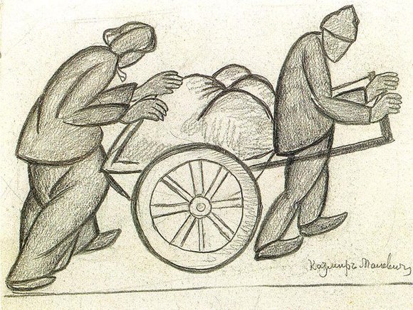 Каземир Малевич :: Двое с ручной тележкой (1911)