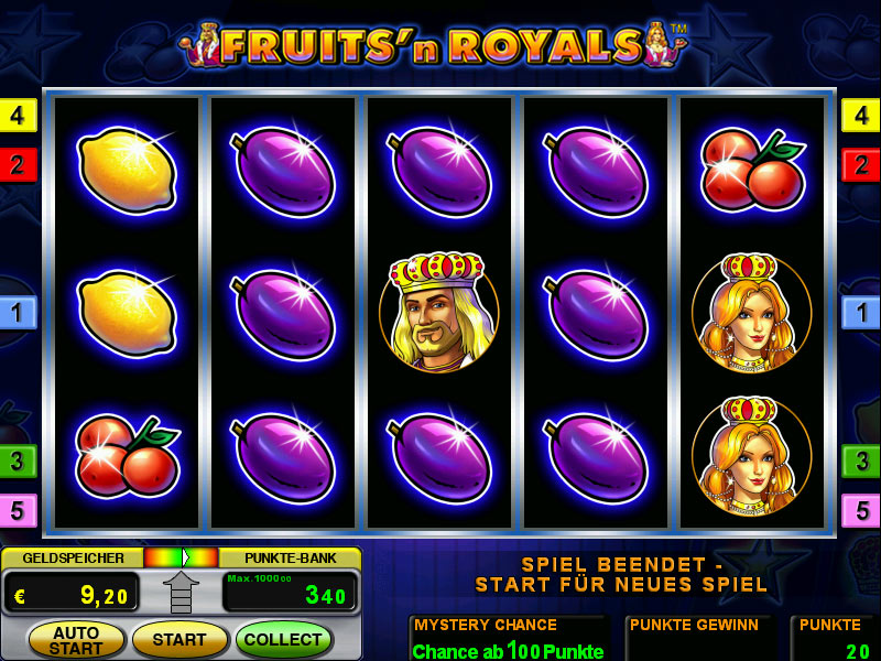 Игровые автоматы «Fruits and Royals» вместе с Франк Казино