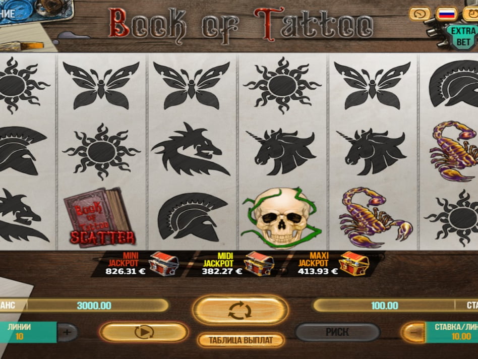 Автомат «Book Of Tattoo» — начните играть в казино Ра