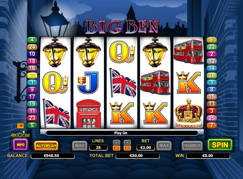 Игровой автомат «Big Ben» в казино Вулкан Вегас