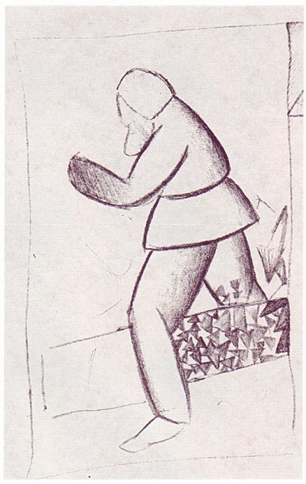 Плотник. 1911. Бумага, карандаш. 14×18,9 см. Собрание Льва Нуссберга, США