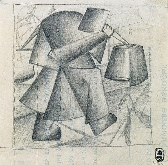 Каземир Малевич :: Крестьянка с ведрами (1912)